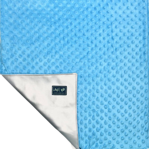 Mommy Junkie 2 in 1 (Minky Blanket/Laminated Changing Pad) Silver