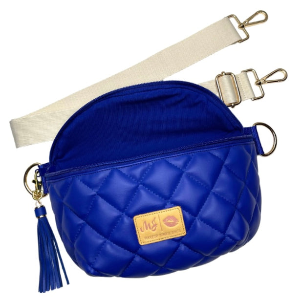 Sidekick Bag - Quilted Cobalt (Made to Order- 21 Business Day Turnaround)