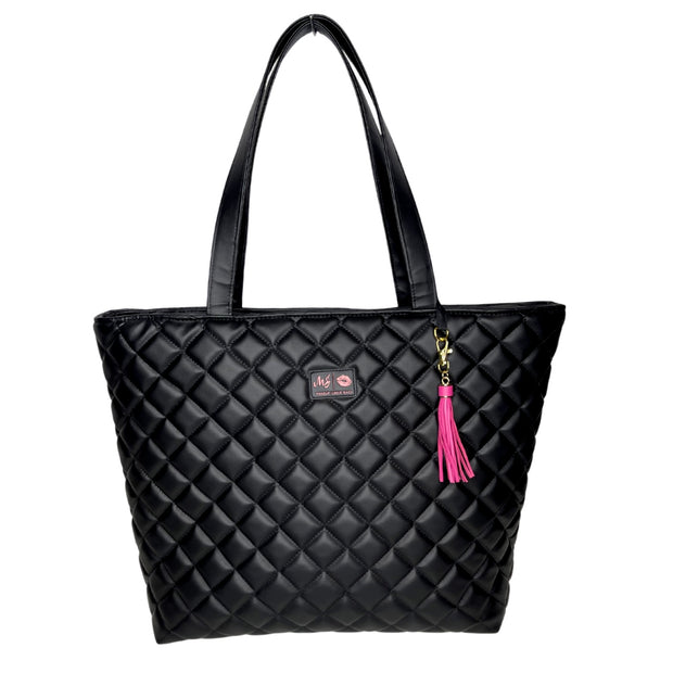 Quilted Onyx Tote (Made to Order- 21 Business Day Turnaround)