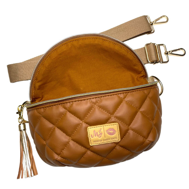 Sidekick Bag - Quilted Cognac (Made to Order- 21 Business Day Turnaround)
