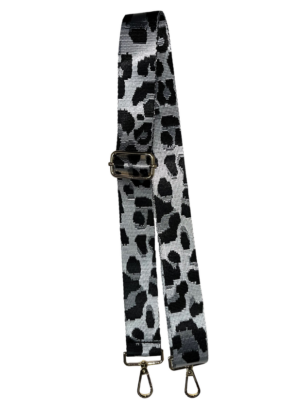 Gray Cheetah Purse Strap