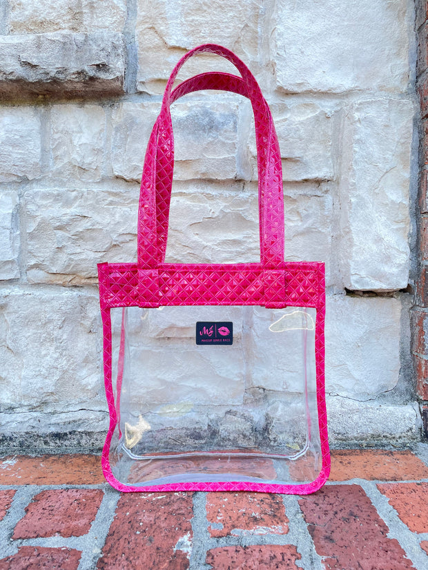 In The Clear Stadium Tote - Pink Diamond